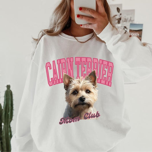 Cairn Terrier Mom Club Sweatshirt ~ Sweatshirt Unisex Apparel Relaxed Fit Printed in the USA Clothing Womenswear Casual...