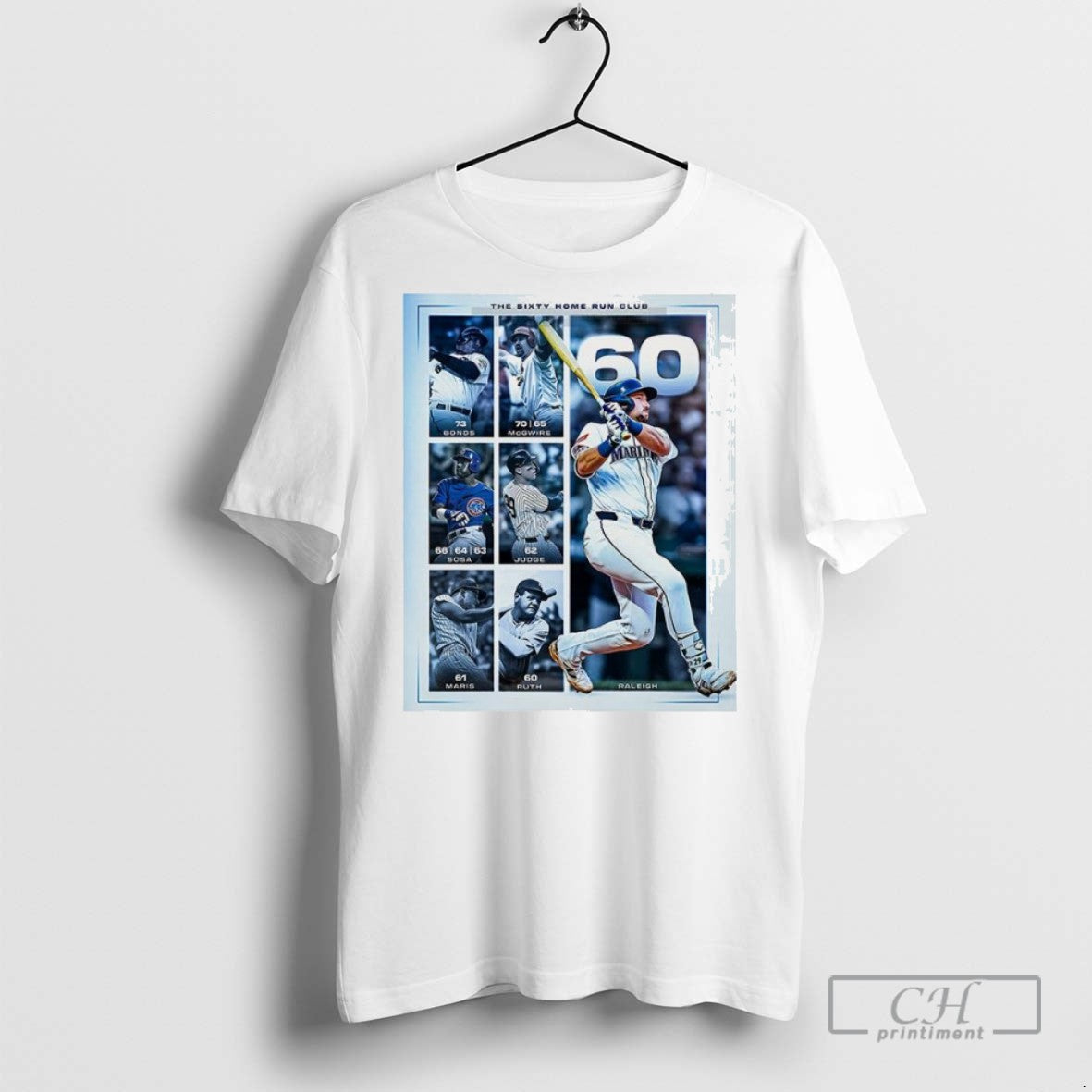 Cal Raleigh Seattle Mariners Mlb 60 Home Runs Player T Shirts