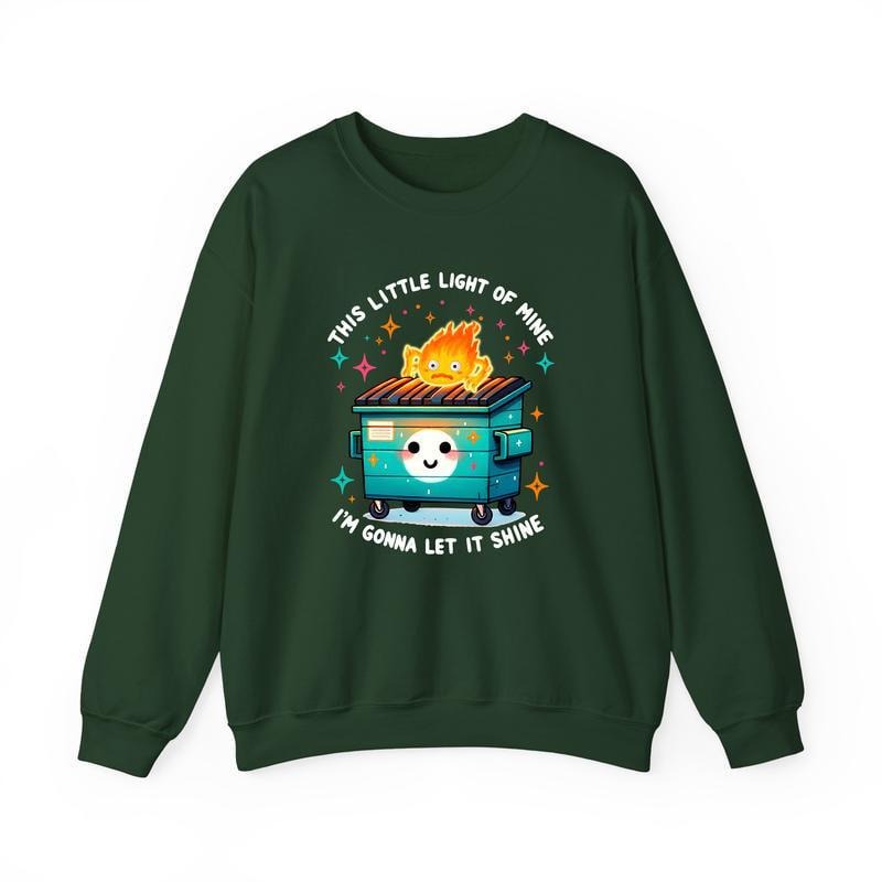 Calcifer Dumpster Fire Shirts Emotional Dumpster Fire TShirt, This Little Light of Mine, Mental Health, Howls Moving...