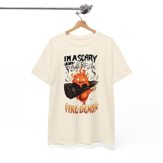 Calcifer Scary & Powerful Fire Demon Howls Moving Castle T-Shirt Sweatshirt Hoodie, Studio Ghibli Shirt Anime Fan Apparel...