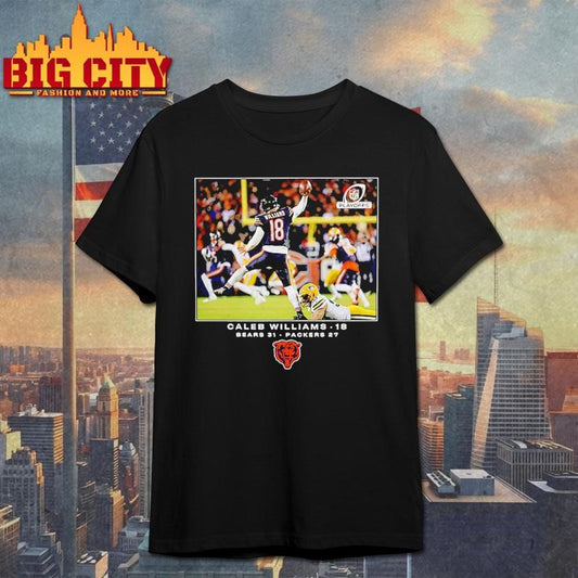 Caleb Williams Flash Features Wild Card, Bears 31, Packers 27 Shirt