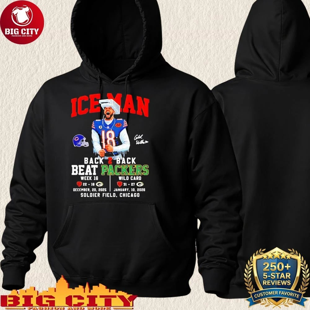 Caleb Williams Iceman Back 2 Back Beat Packers Soldier Field Chicago Shirt