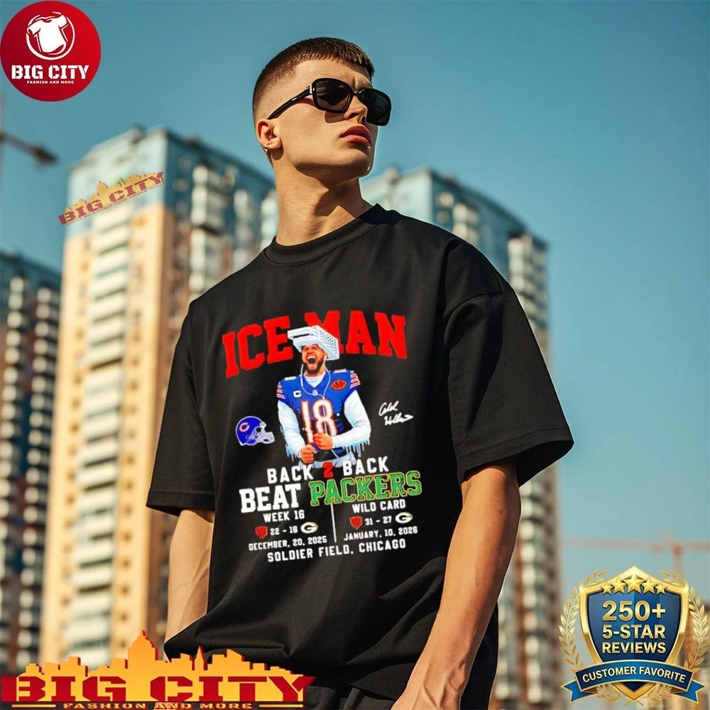 Caleb Williams Iceman Back 2 Back Beat Packers Soldier Field Chicago Shirt