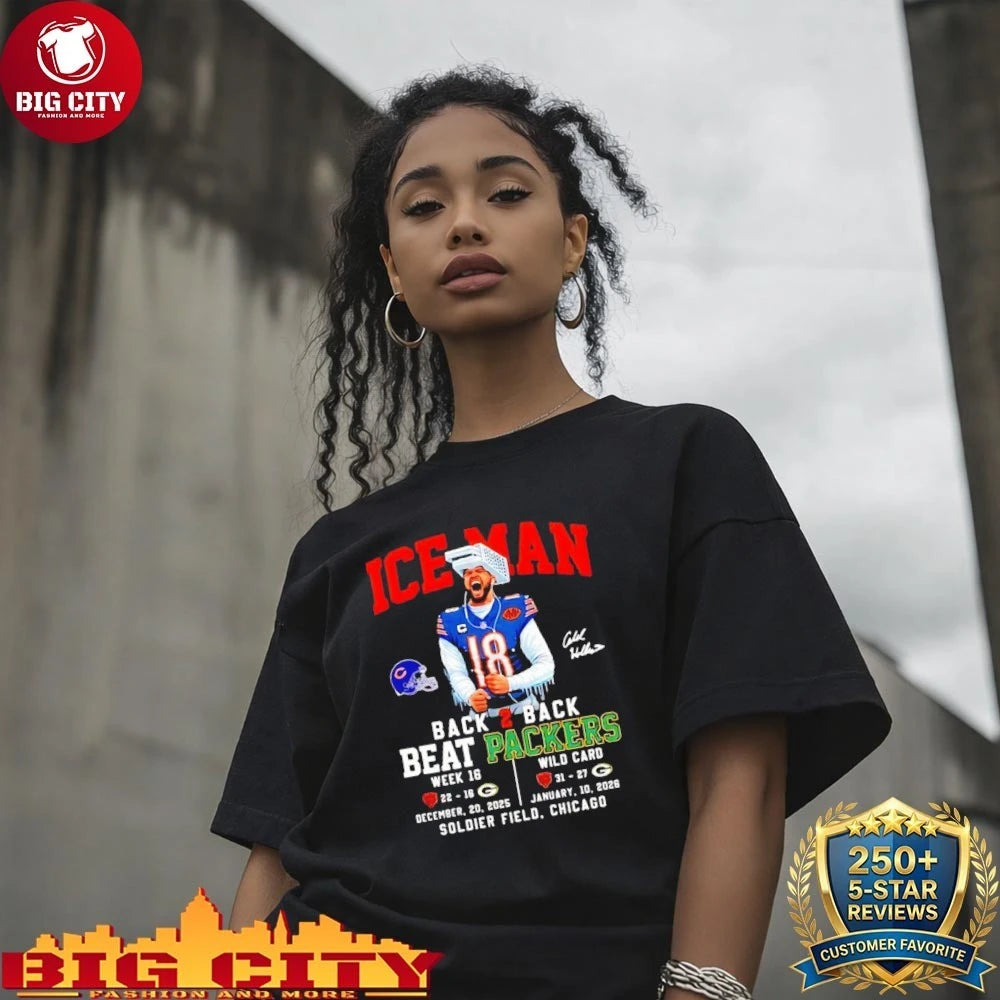 Caleb Williams Iceman Back 2 Back Beat Packers Soldier Field Chicago Shirt
