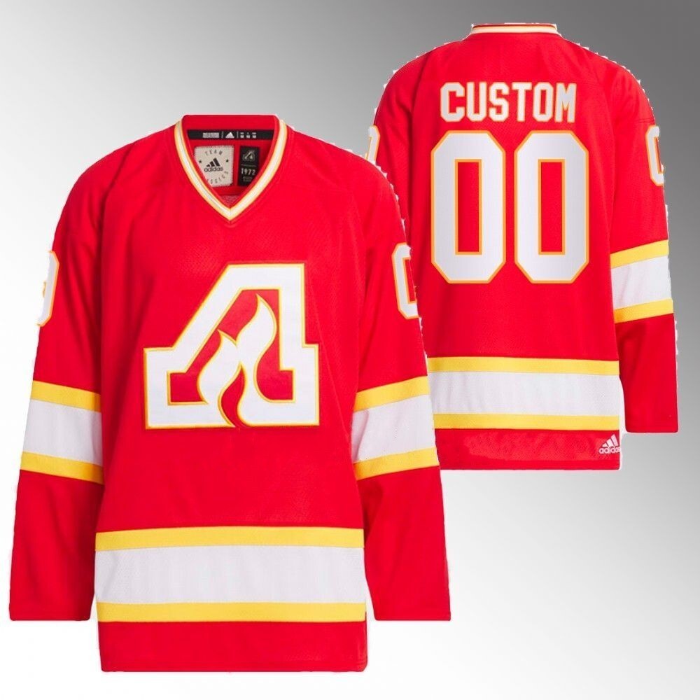 Calgary Flames Custom Red Team Classics 1973 Hockey Jersey
