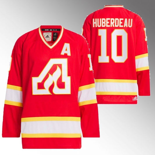 Calgary Flames #10 Jonathan Huberdeau Red Team Classics 1973 Hockey Jersey_conew1