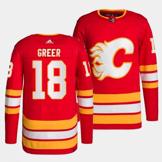 Calgary Flames #18 a.j. greer home red jersey