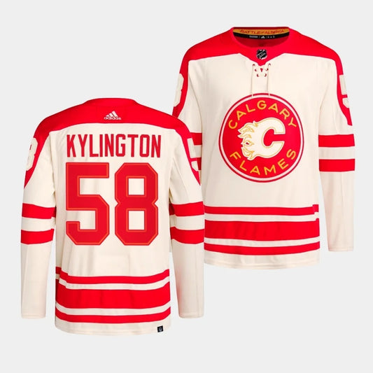 Calgary Flames #58 Oliver Kylington 2023 NHL Heritage Classic Cream Authentic Jersey