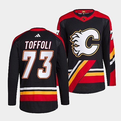 Calgary Flames #73 tyler-toffoli-black-2022reverse-retro-2.0-authentic-primegreen-jersey