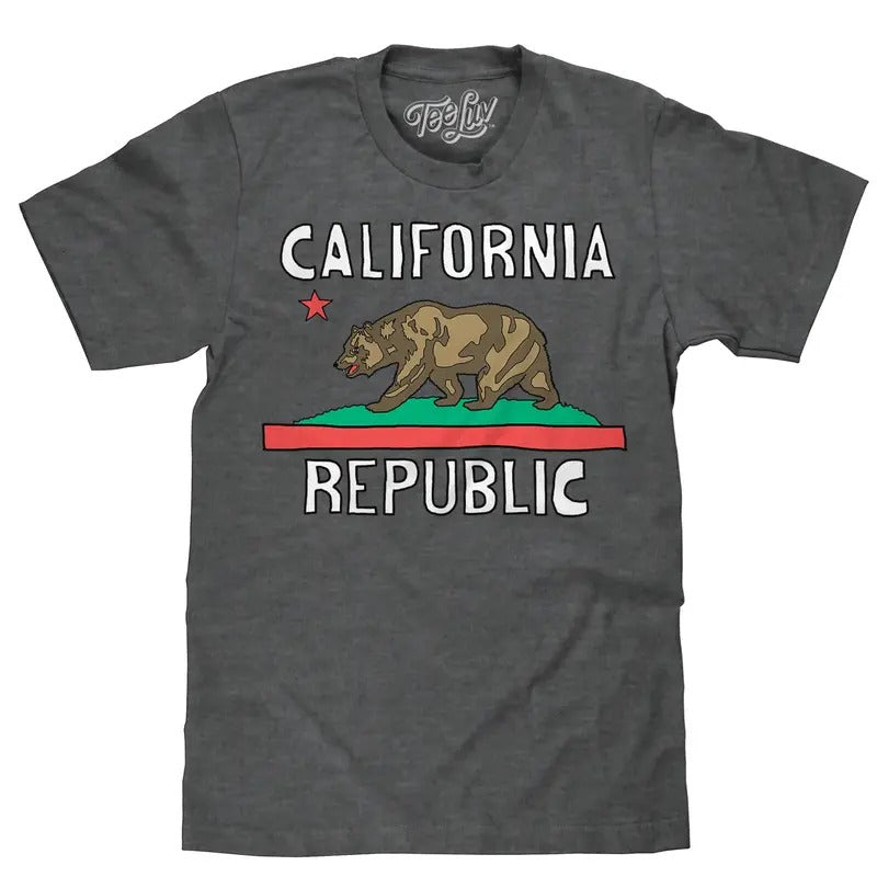California Republic T-Shirt - Gray Hoodie, Sweatshirt | WearSparks.com