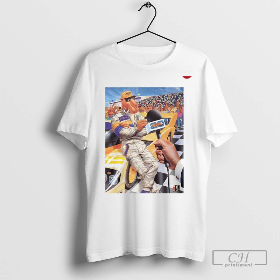 Camel Racing Driver Cartoon Retro T Shirts