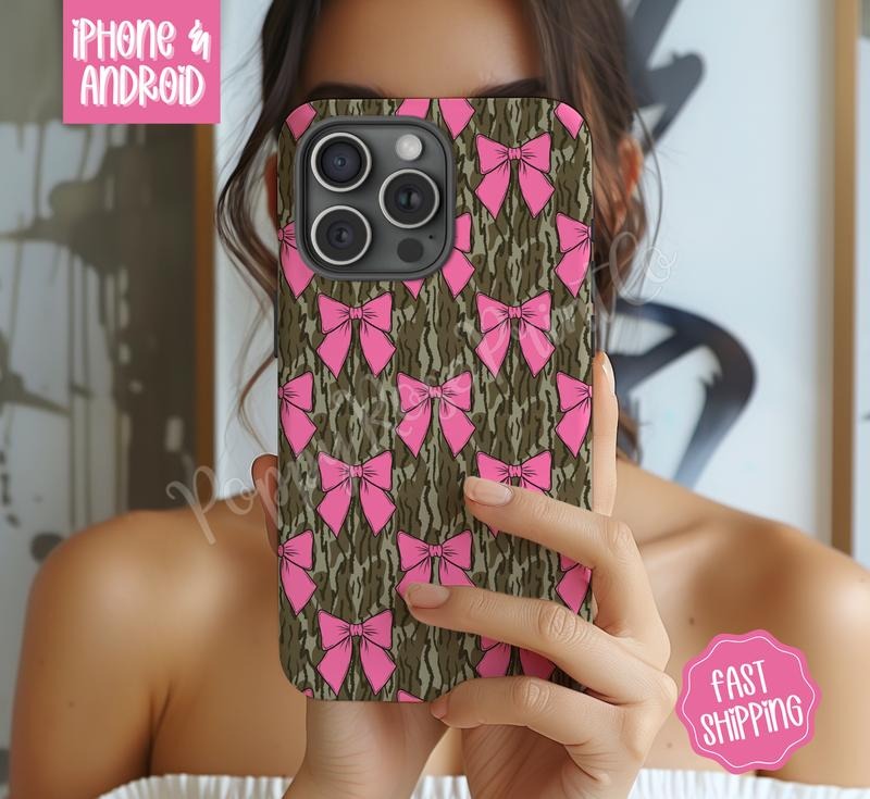 Camo Bow Phone Case Mag Safe Compatible Magnetic Tough Cases T-Shirts, Hoodie, Sweatshirt | WearSparks.com