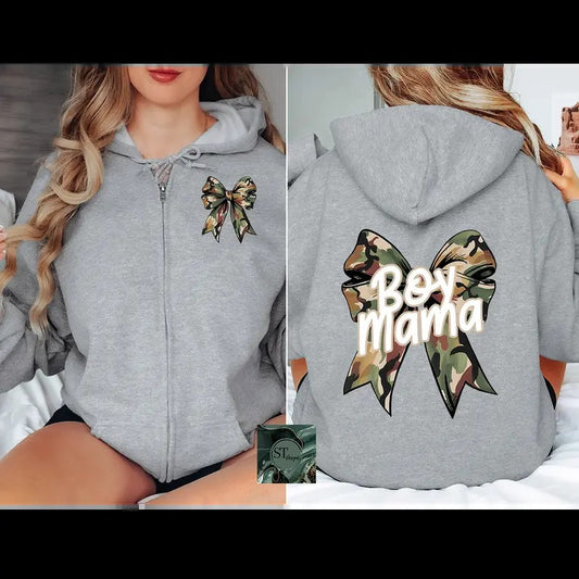 Camo Boy Mama Zip Hoodie Black or Sport Grey T-Shirts, Sweatshirt | WearSparks.com