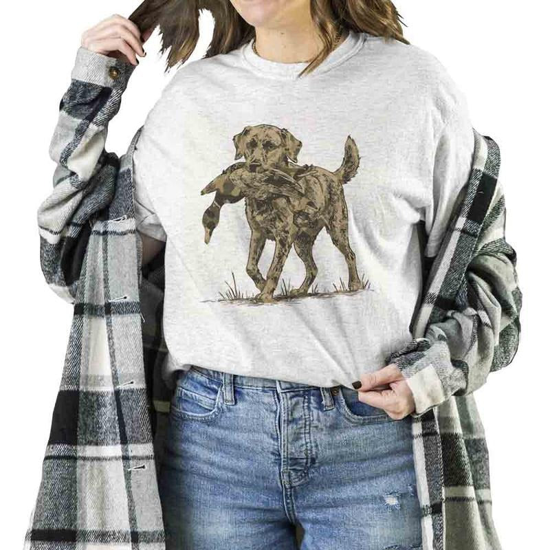 Camo Dog with Mallard Duck Hunting T-shirt Swweatshirt Hoodie Hunting Womens Hunting Duck Camo Retro Sweatshirt