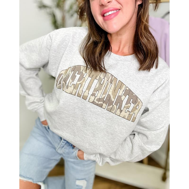 Camo Overthinker Graphic Top T-Shirts, Hoodie, Sweatshirt | WearSparks.com