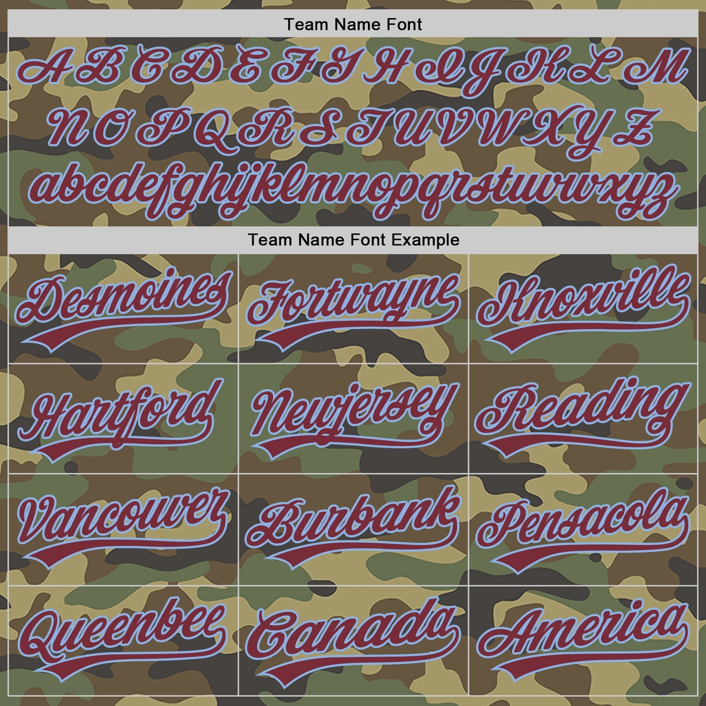 Custom Camo Burgundy-Light Blue Authentic Salute To Service Baseball Jersey