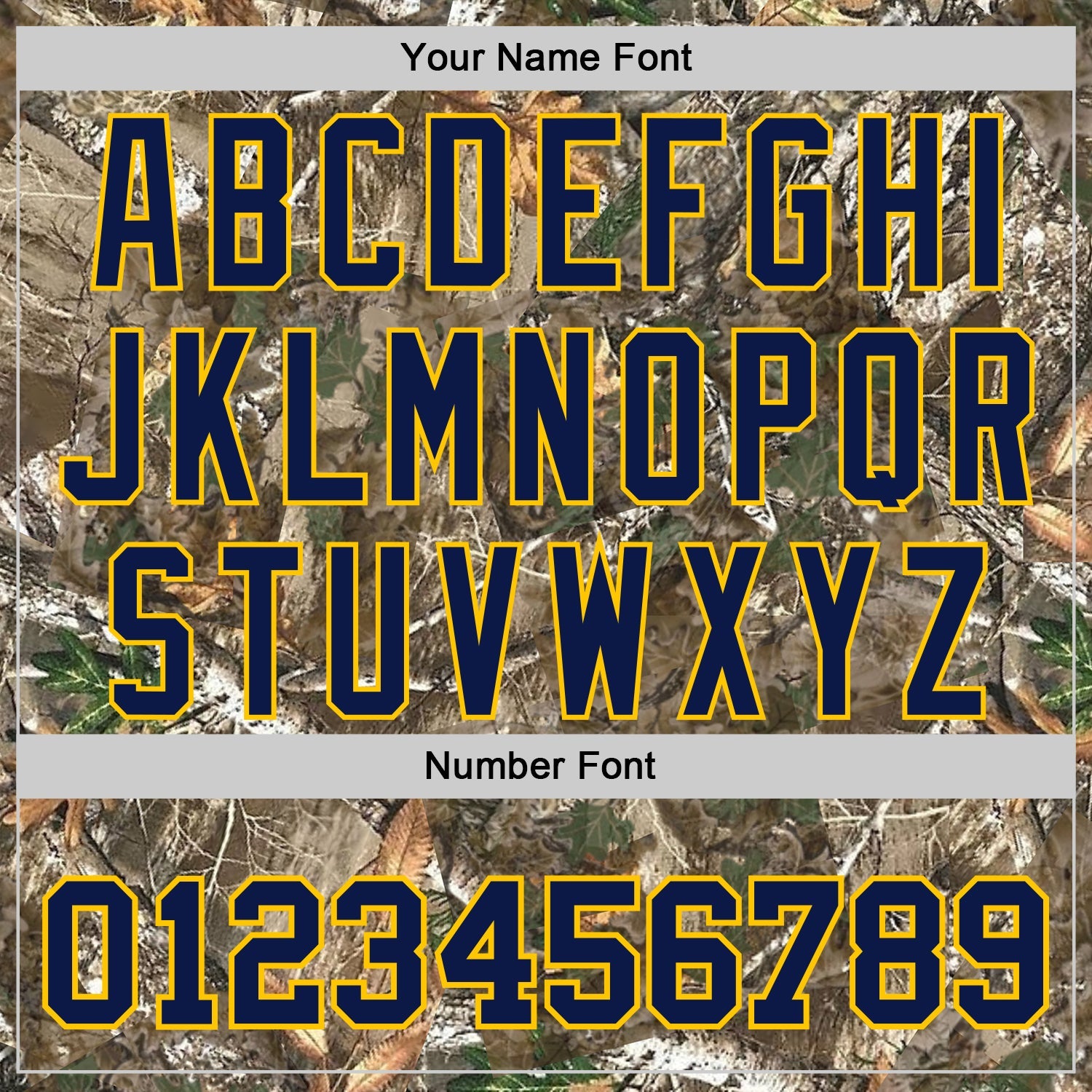 Custom Camo Navy-Yellow Woodland Forest Camouflage Authentic Salute To Service Baseball Jersey