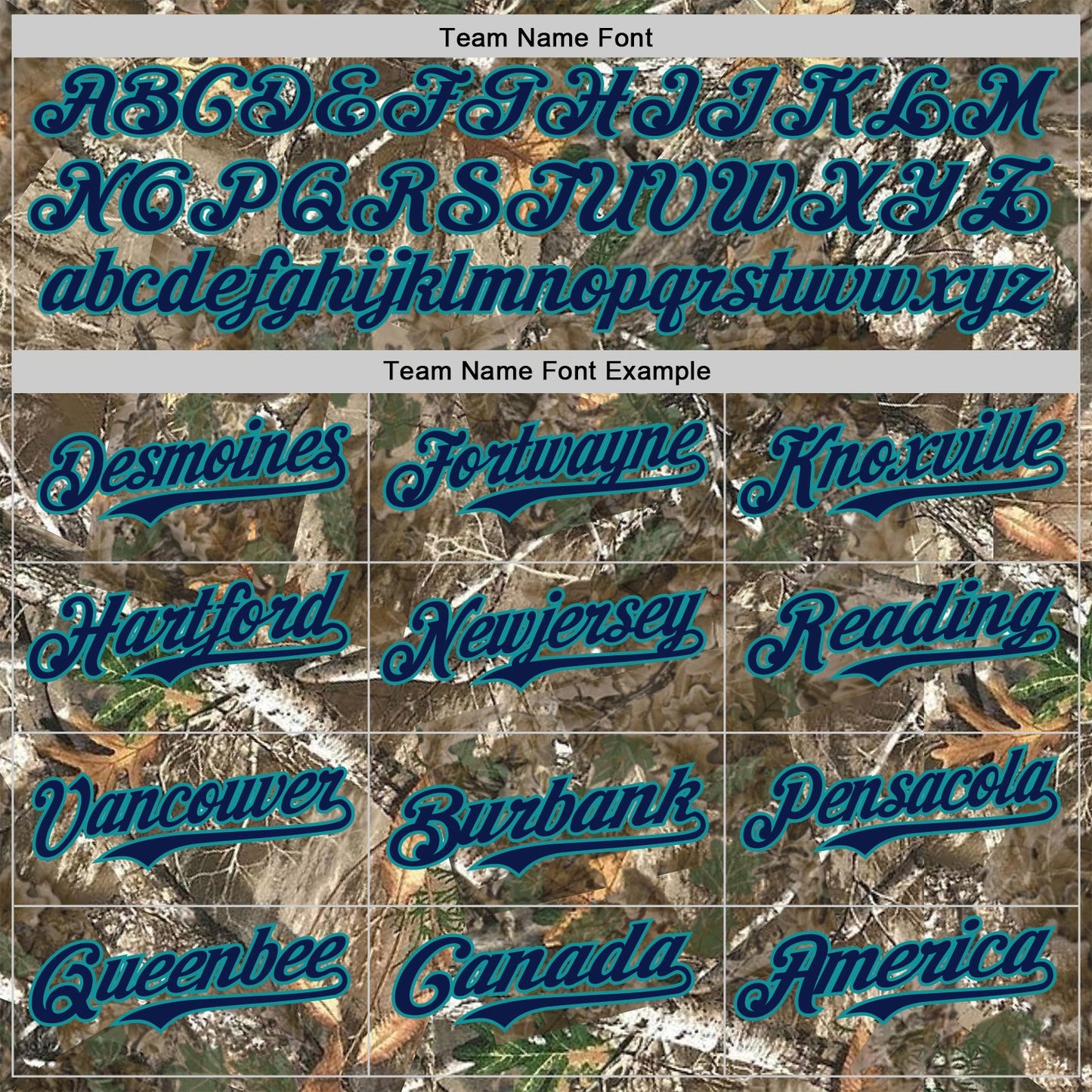 Custom Camo Navy-Teal Woodland Forest Camouflage Authentic Salute To Service Baseball Jersey