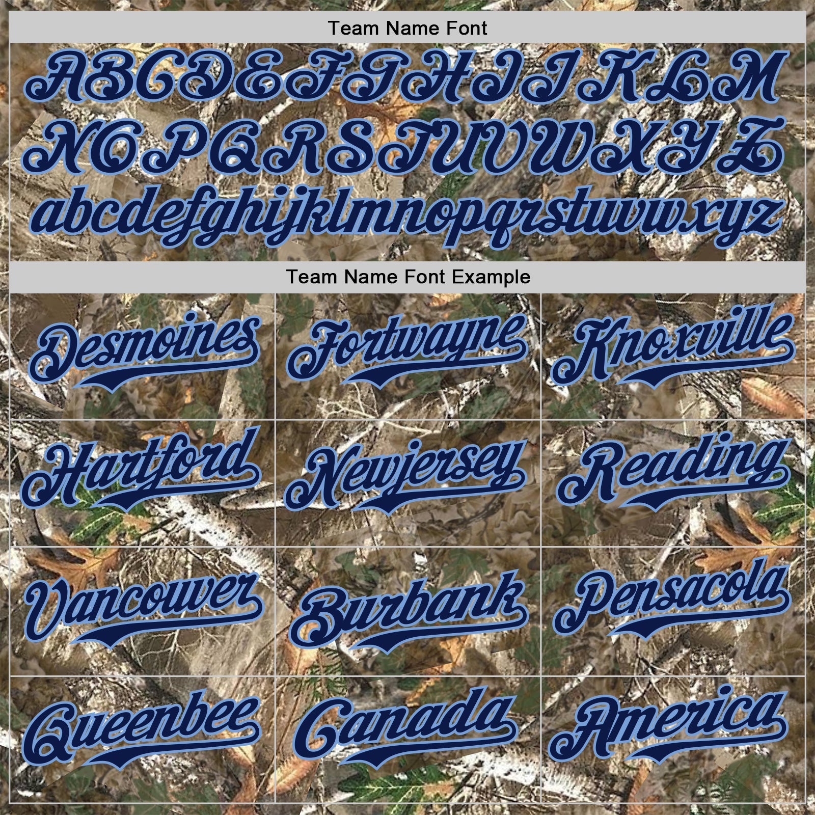 Custom Camo Navy-Powder Blue Woodland Forest Camouflage Authentic Salute To Service Baseball Jersey