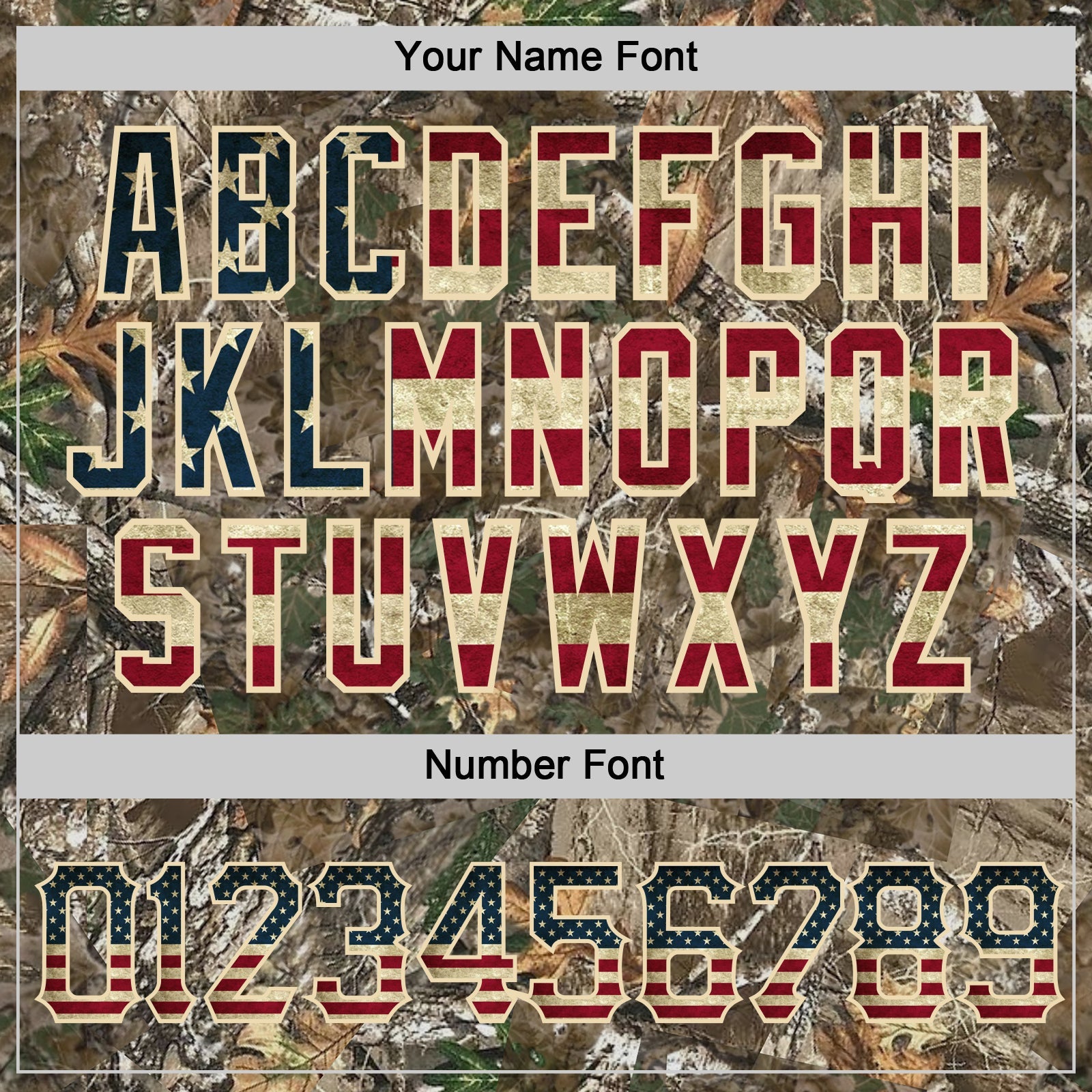 Custom Camo Vintage USA Flag-Cream Woodland Forest Camouflage Authentic Salute To Service Baseball Jersey