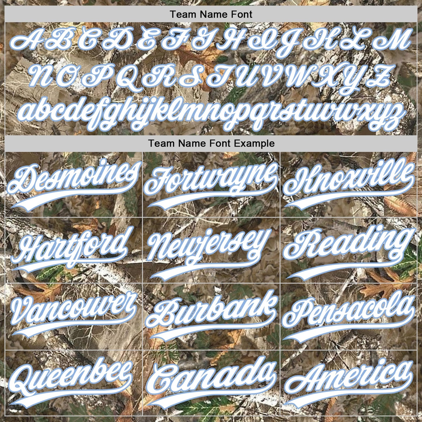 Custom Camo White-Light Blue Woodland Forest Camouflage Authentic Salute To Service Baseball Jersey