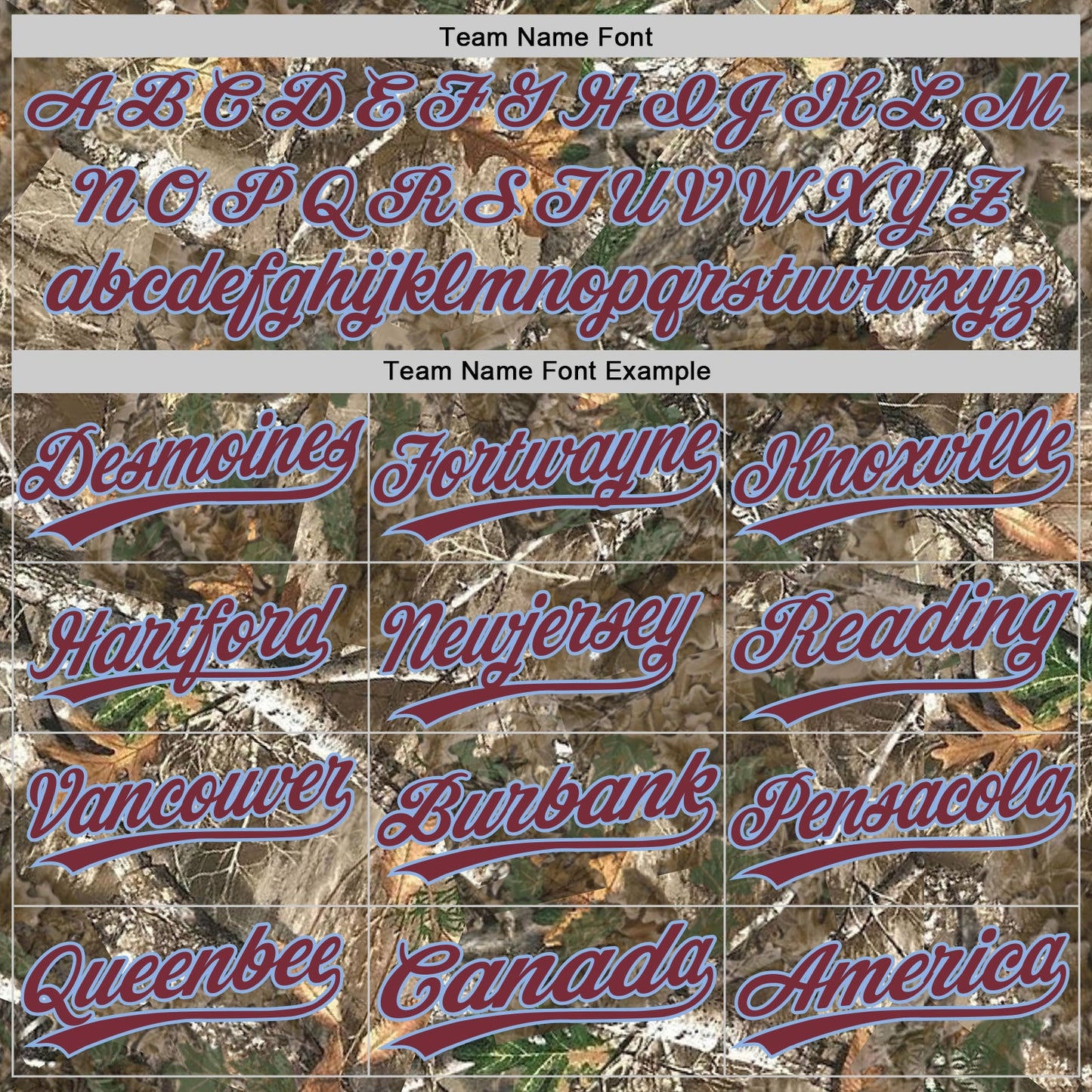 Custom Camo Burgundy-Light Blue Woodland Forest Camouflage Authentic Salute To Service Baseball Jersey