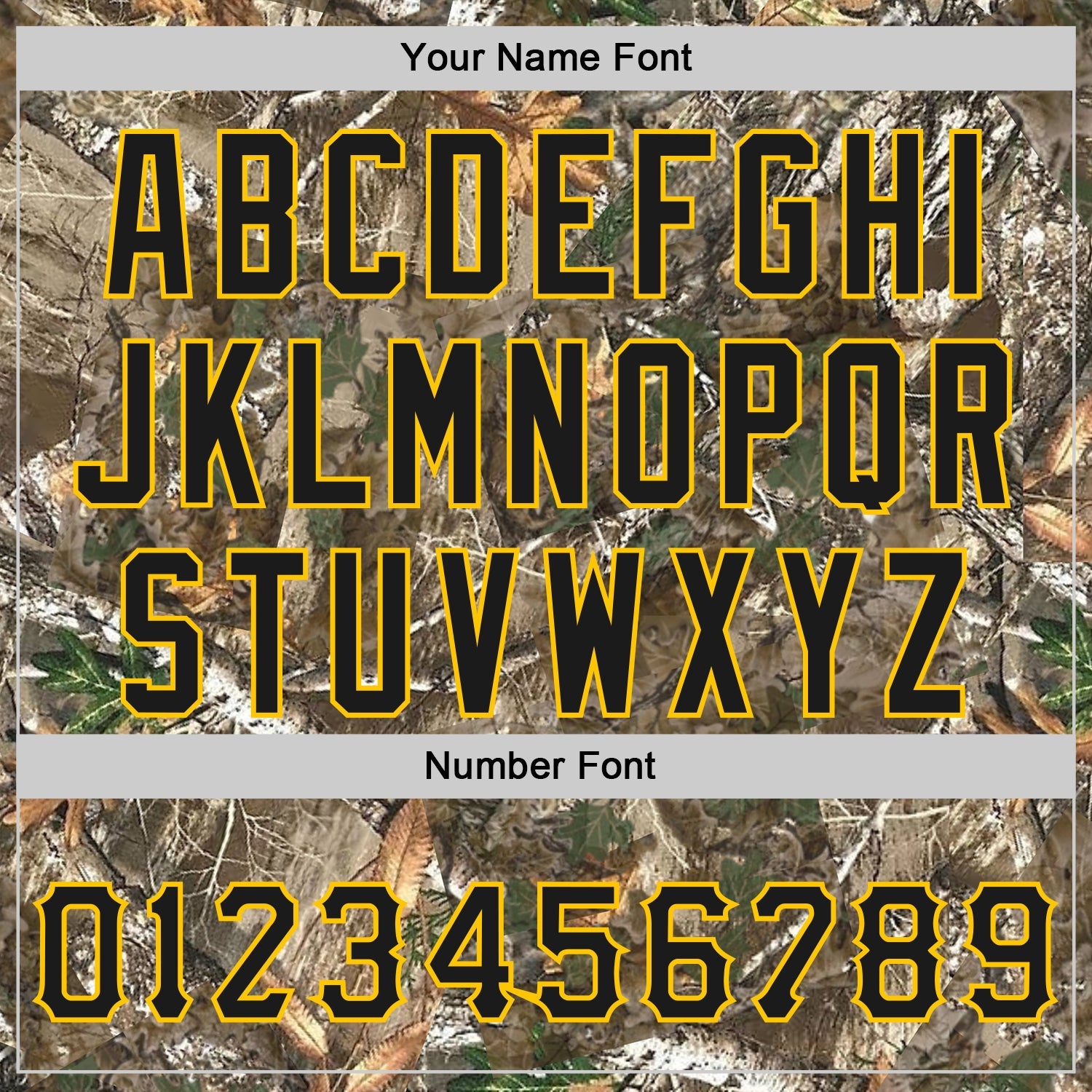 Custom Camo Black-Yellow Woodland Forest Camouflage Authentic Salute To Service Baseball Jersey