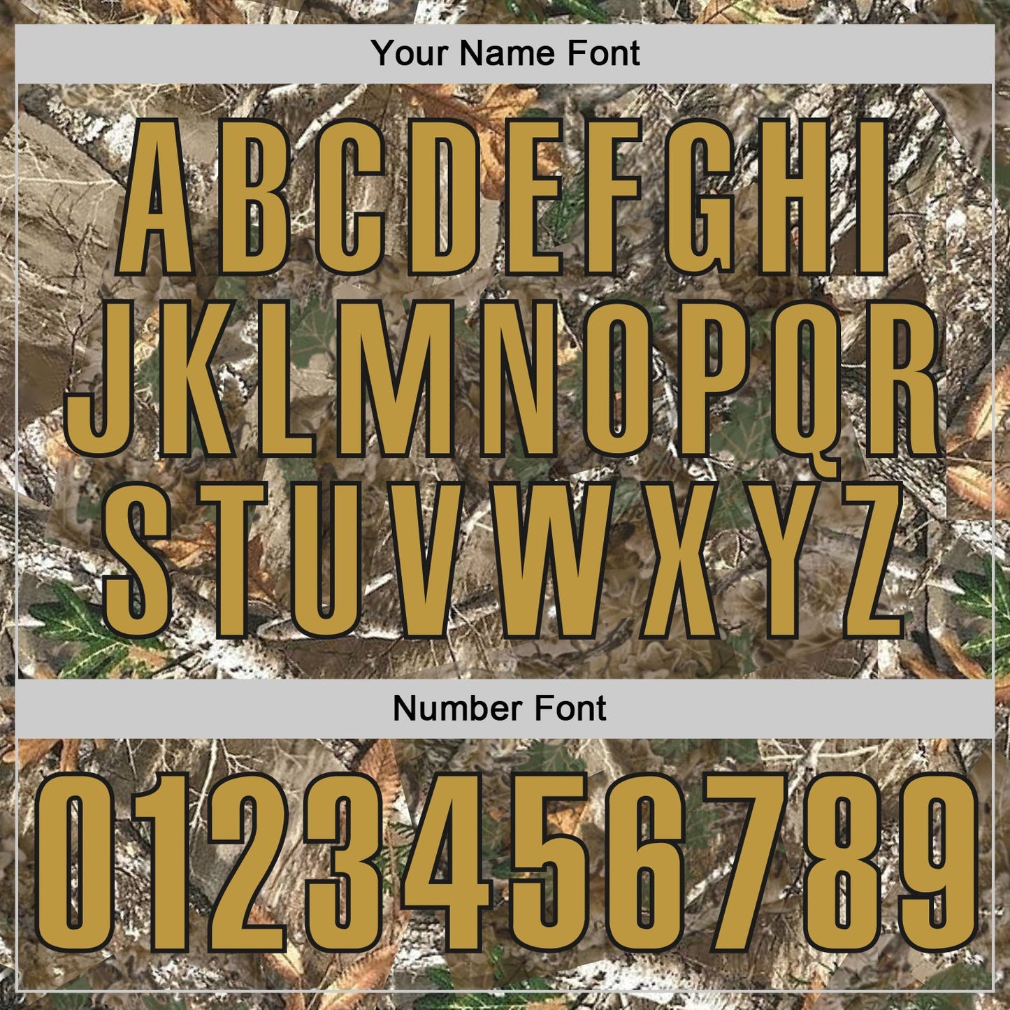 Custom Camo Old Gold-Black Woodland Forest Camouflage Authentic Salute To Service Baseball Jersey