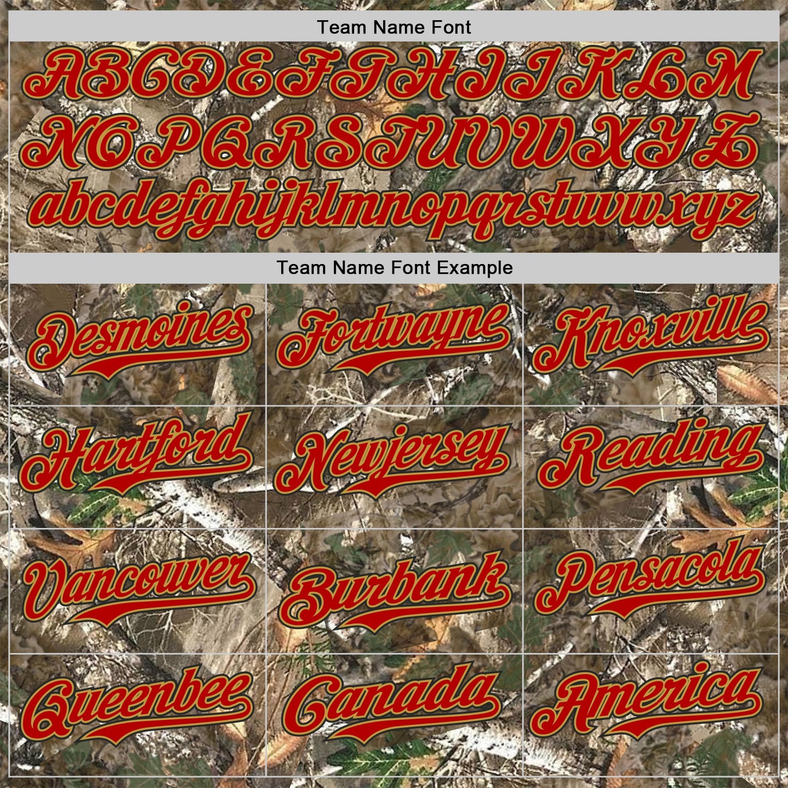 Custom Camo Red Old Gold-Black Woodland Forest Camouflage Authentic Salute To Service Baseball Jersey
