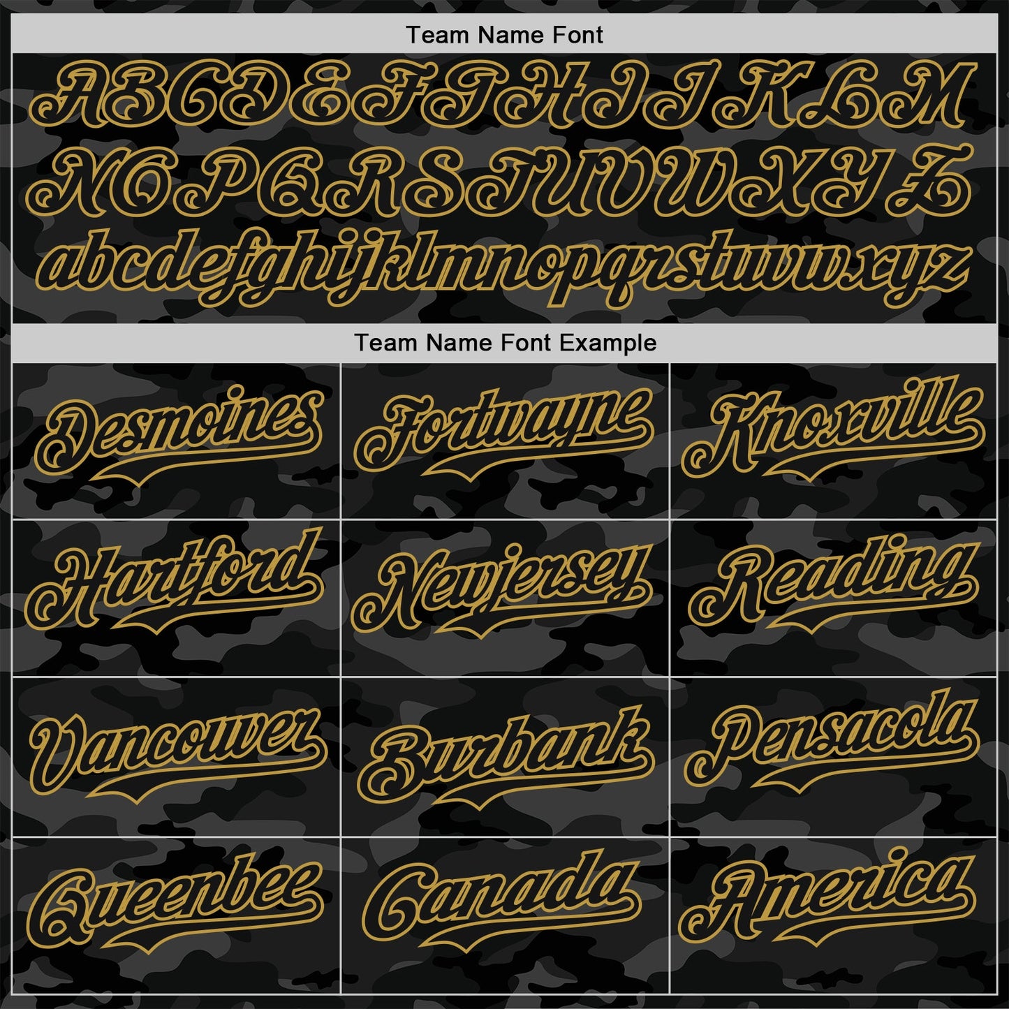 Custom Camo Black-Old Gold Dark Camouflage Tactical Style Authentic Salute To Service Baseball Jersey