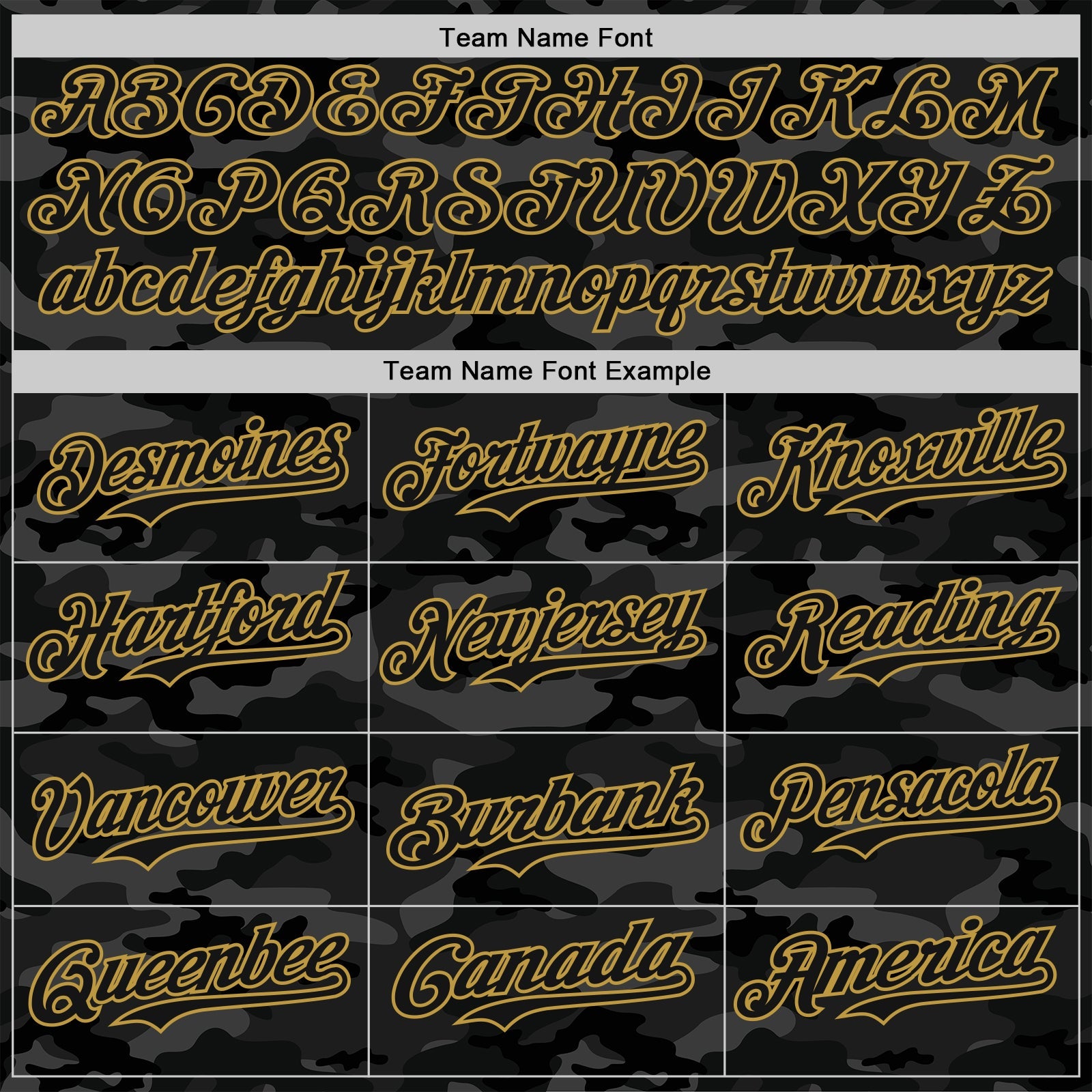Custom Camo Black-Old Gold Dark Camouflage Tactical Style Authentic Salute To Service Baseball Jersey