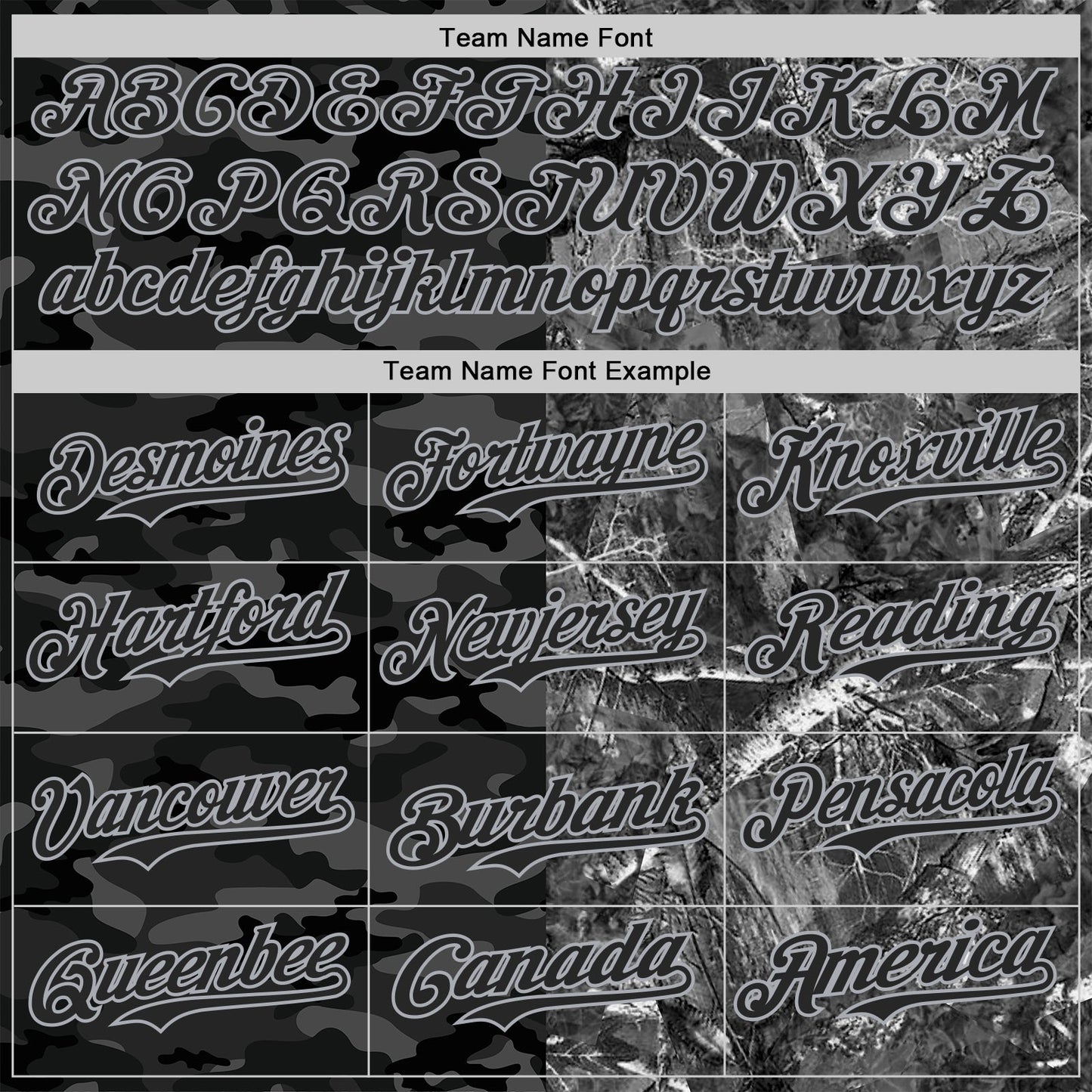 Custom Camo Black-Gray Woodland Forest Split Dark Camouflage Authentic Salute To Service Baseball Jersey