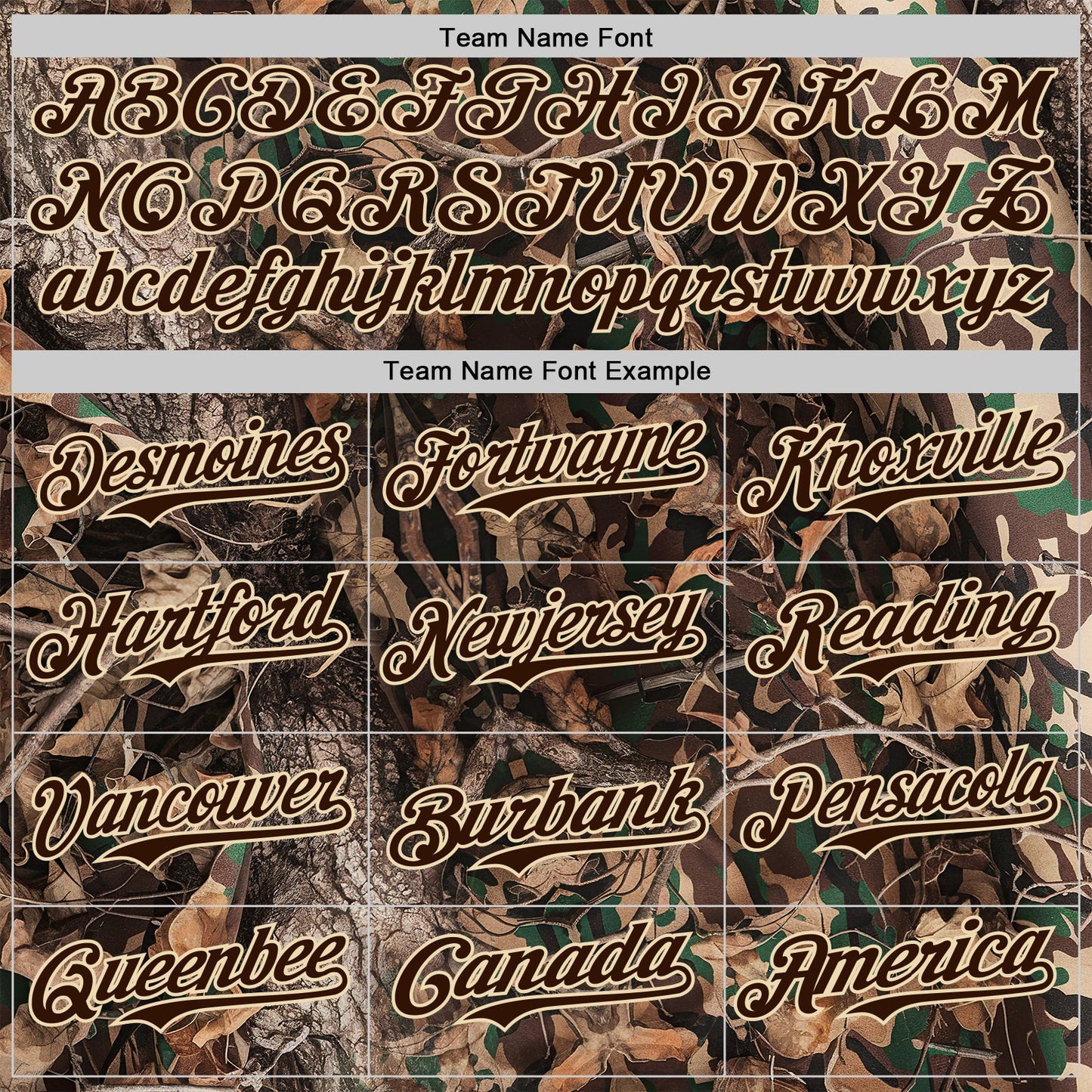 Custom Camo Brown-Cream Woodland Forest Camouflage Authentic Salute To Service Baseball Jersey