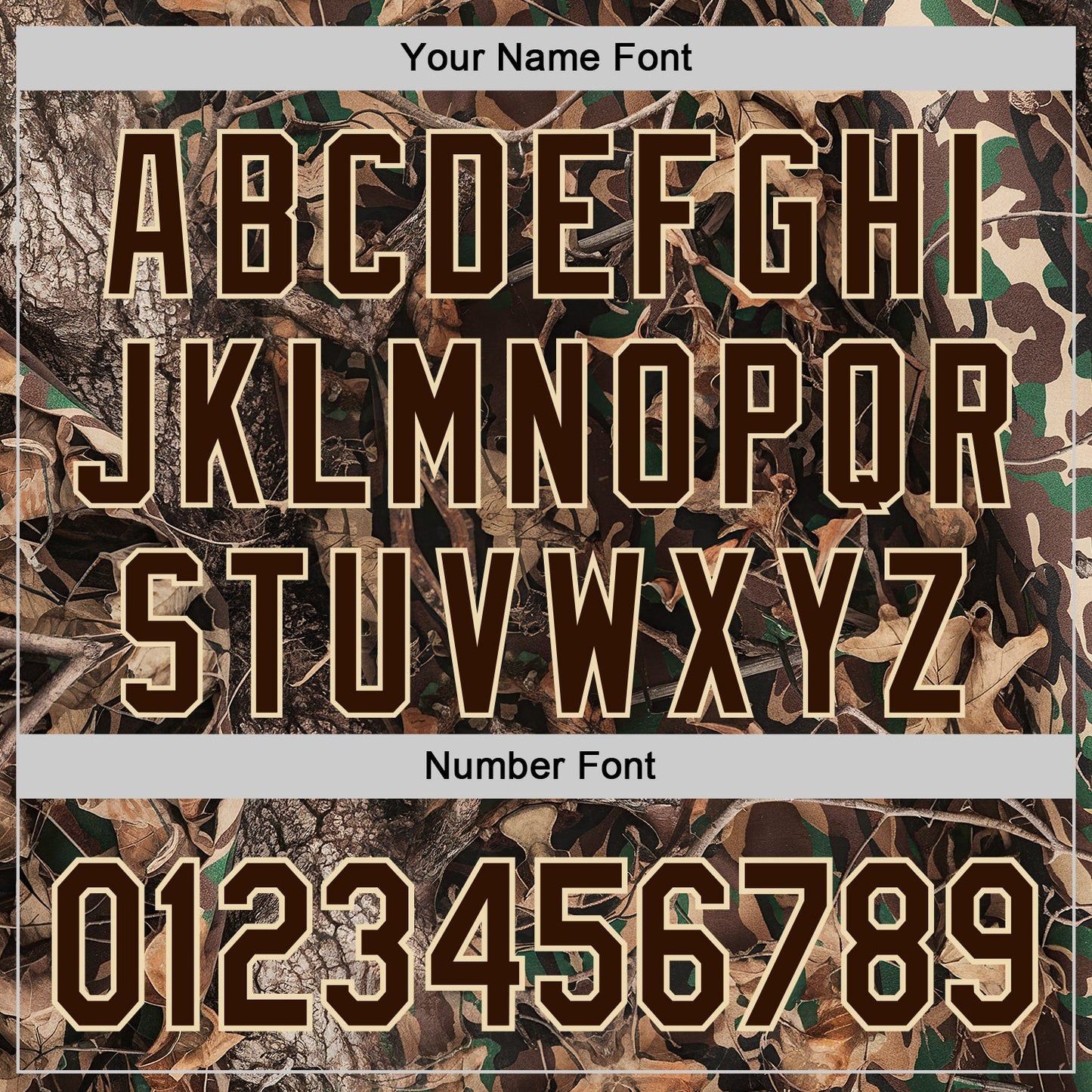Custom Camo Brown-Cream Woodland Forest Camouflage Authentic Salute To Service Baseball Jersey