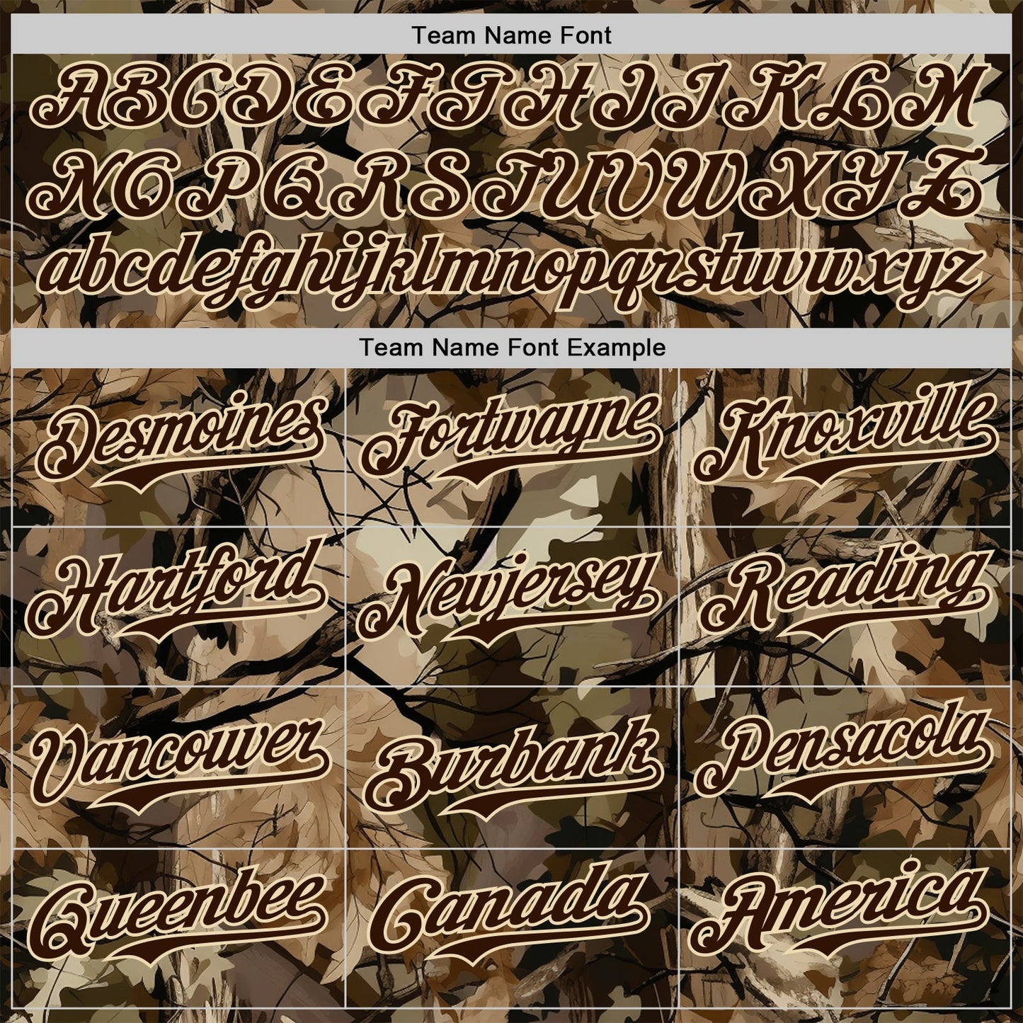 Custom Camo Brown-Cream Woodland Forest Tactical Camouflage Outdoor Leaf Authentic Baseball Jersey