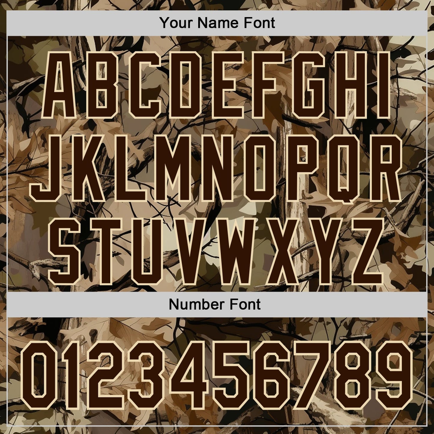 Custom Camo Brown-Cream Woodland Forest Tactical Camouflage Outdoor Leaf Authentic Baseball Jersey