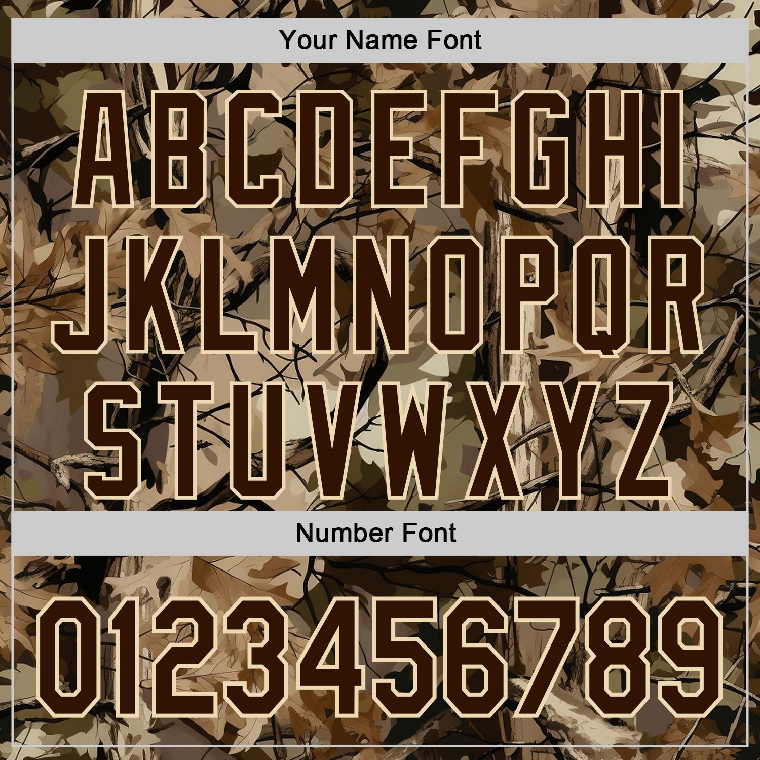 Custom Camo Brown-Cream Woodland Forest Tactical Camouflage Outdoor Leaf Authentic Baseball Jersey