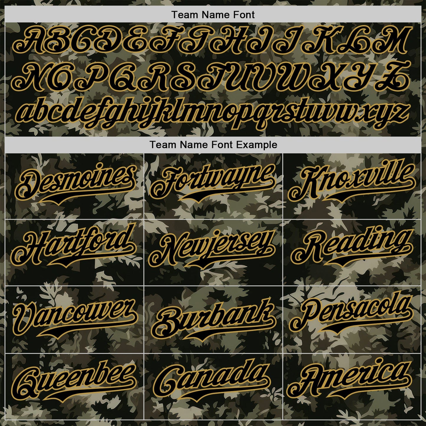 Custom Camo Black-Old Gold Woodland Forest Tactical Camouflage Outdoor Leaf Authentic Baseball Jersey