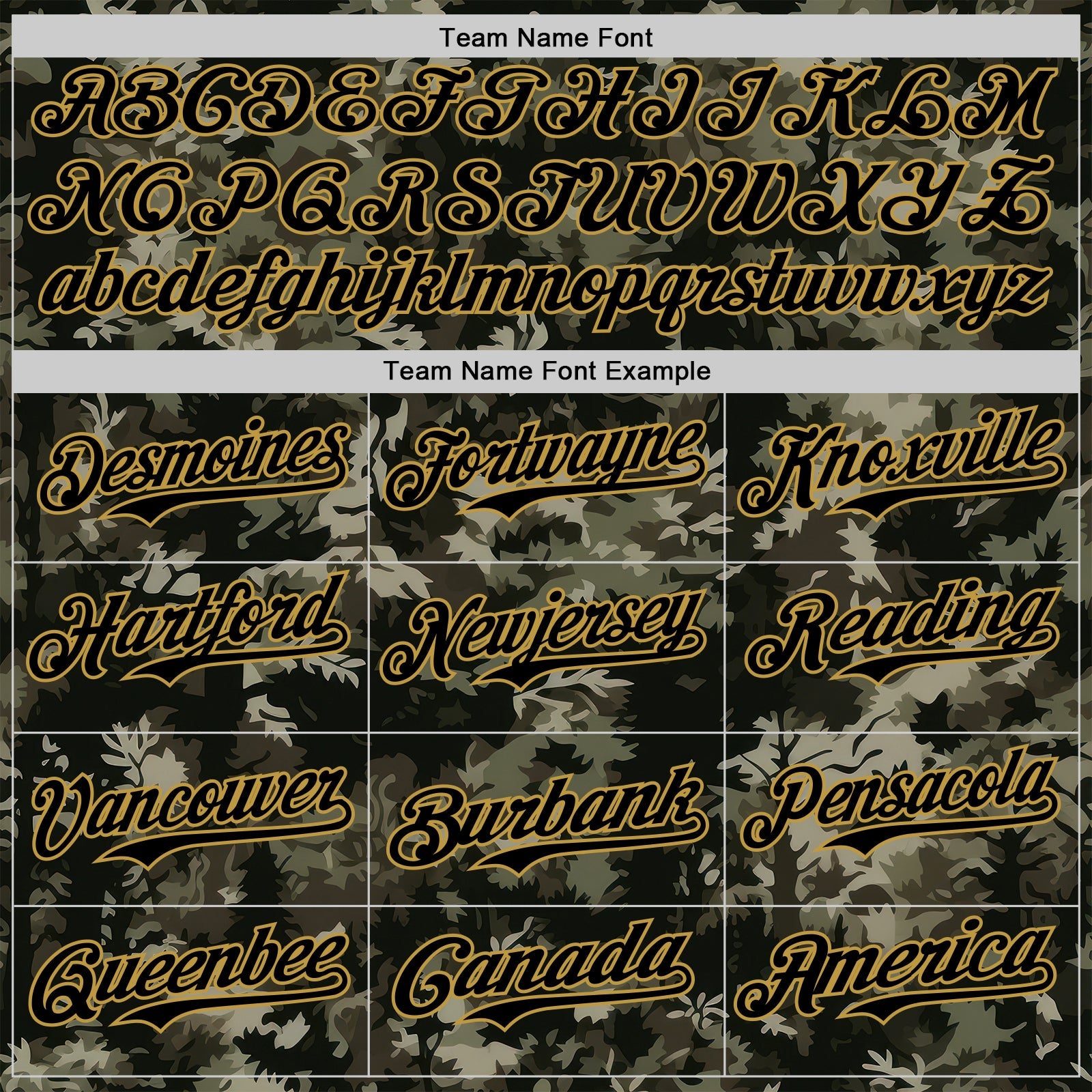 Custom Camo Black-Old Gold Woodland Forest Tactical Camouflage Outdoor Leaf Authentic Baseball Jersey