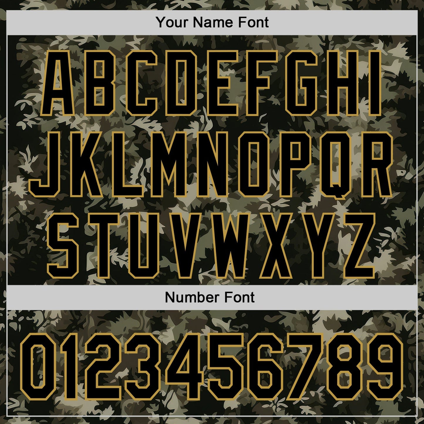 Custom Camo Black-Old Gold Woodland Forest Tactical Camouflage Outdoor Leaf Authentic Baseball Jersey