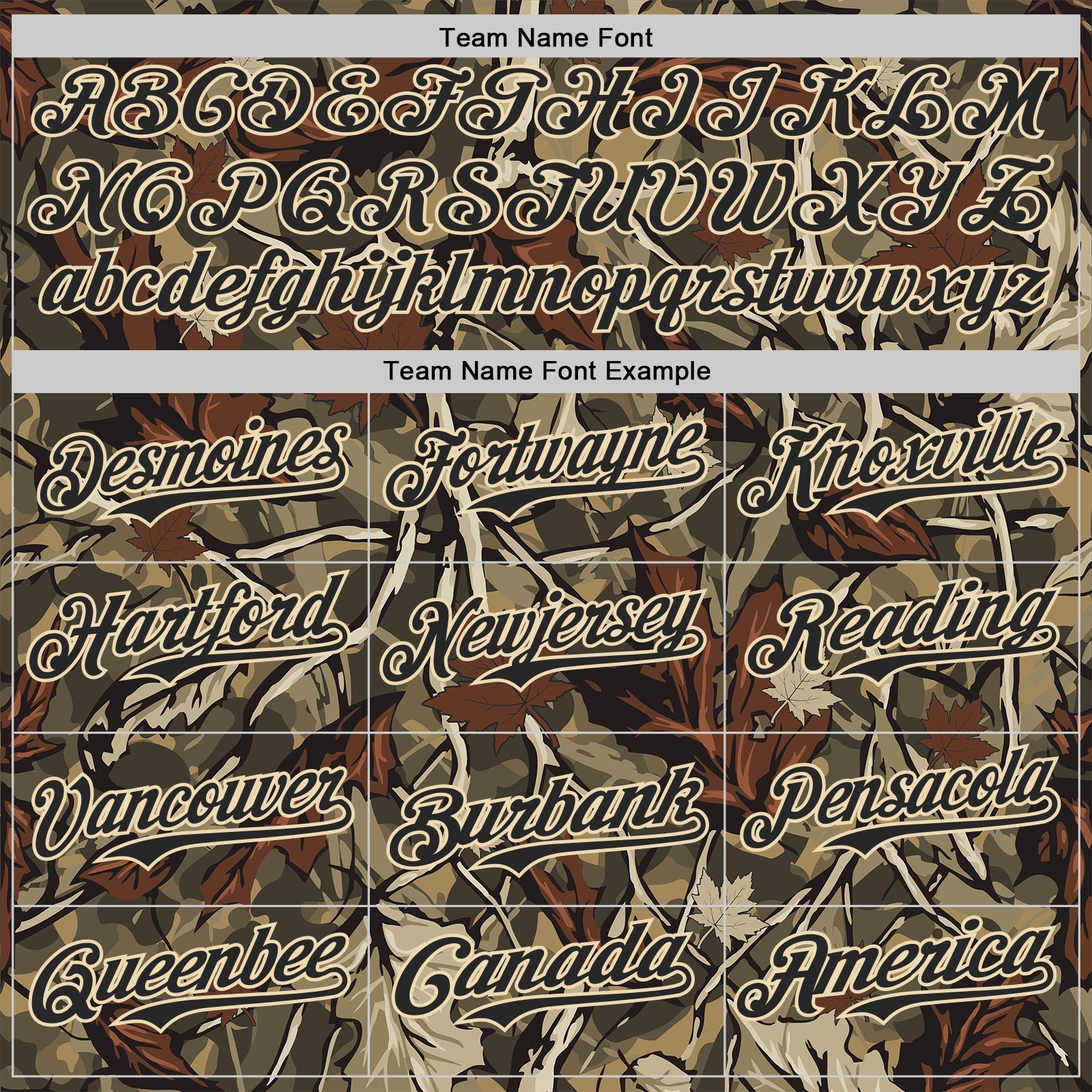 Custom Camo Black-Cream Woodland Forest Tactical Camouflage Outdoor Leaf Authentic Baseball Jersey