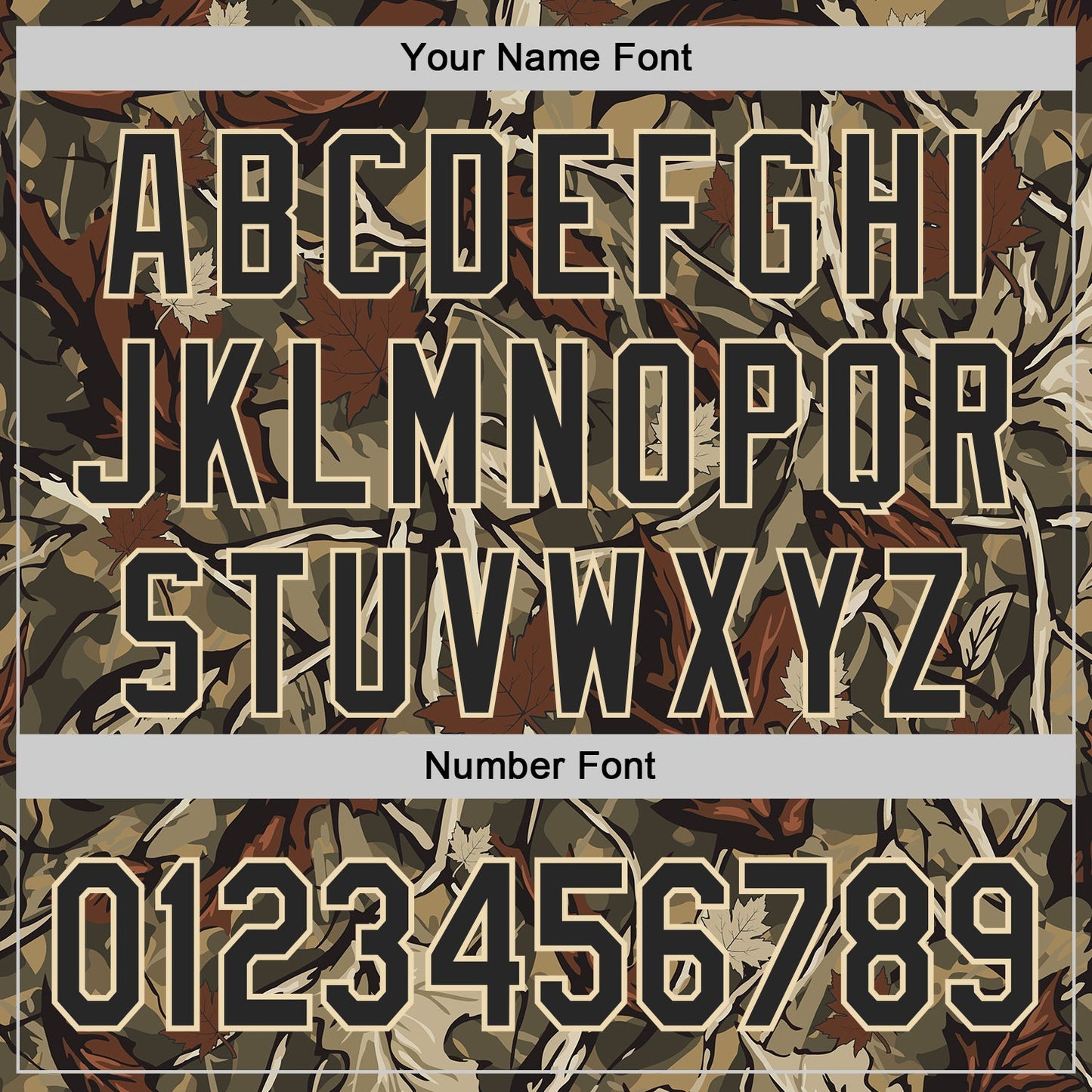 Custom Camo Black-Cream Woodland Forest Tactical Camouflage Outdoor Leaf Authentic Baseball Jersey