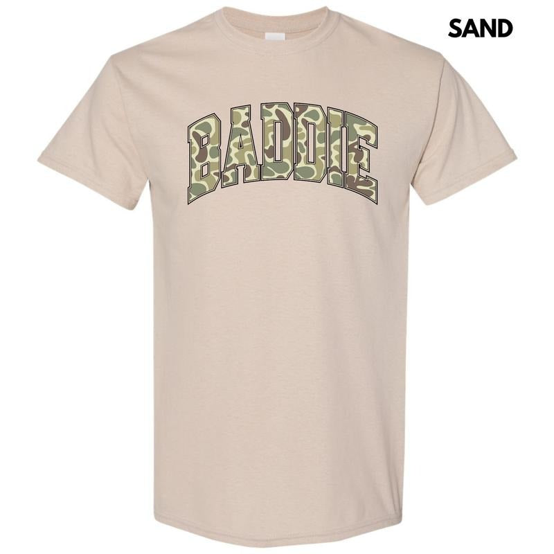 Camouflage Baddie Gildan Short Sleeve T-Shirt 'NLB' Hoodie, Sweatshirt | WearSparks.com