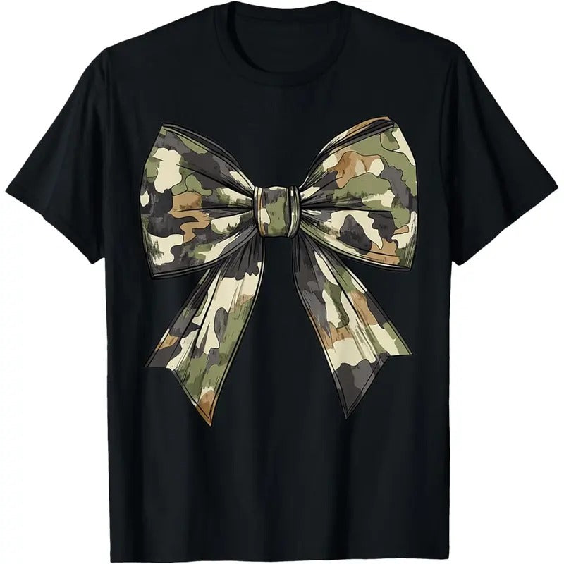 Camouflage Old Camo Bow Camo Coquette Bow Hunting Women Girl T-Shirt made in usa Hoodie, Sweatshirt | WearSparks.com