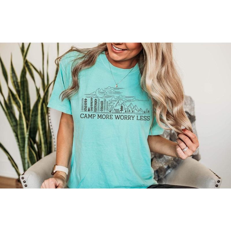 Camp More Worry Less BL T-Shirt Hoodie, Sweatshirt | WearSparks.com
