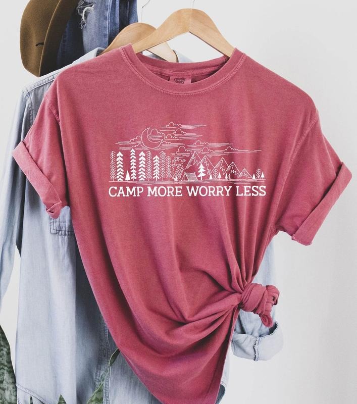 Camp More Worry Less T-Shirtstyle{n002}3 T-Shirts, Hoodie, Sweatshirt | WearSparks.com