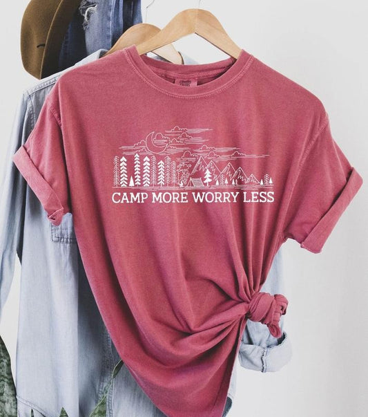 Camp More Worry Less T-Shirtstyle{n002}3 T-Shirts, Hoodie, Sweatshirt | WearSparks.com