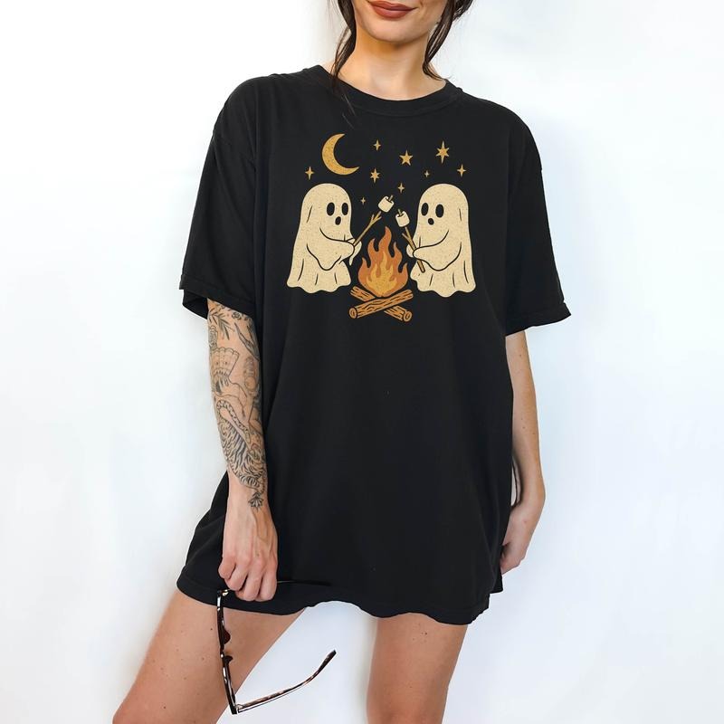 Campfire Ghosts - T-Shirt, Unisex T-Shirt, Funny Tee, Comfortable Shirt,  Hallowen Theme Hoodie, Sweatshirt | WearSparks.com