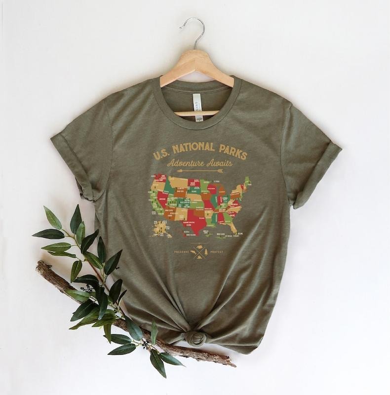 Camping tshirt ,Camping t shirt, Road Trip Tshirt, RV life, Ethical Clothing, Hiking gift, Adventure Camping tshirt...