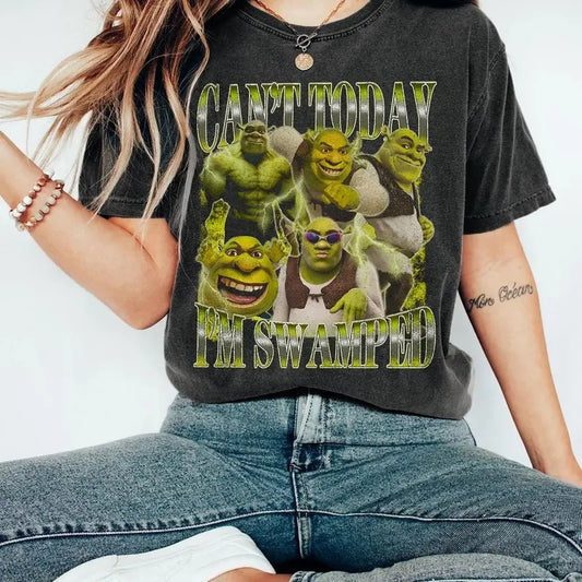 Can't Today I'm Swamped Shirt Shrek Shirt  Fiona Princess Shirt Shrek And Fiona Shirt Sassy Shrek Shirt Funny Shrek...